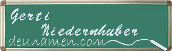 Gerti Niedernhuber Visitenkarte